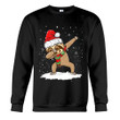 Sloth Dabbing Christmas Sweatshirt Funny Christmas Sweatshirt Apparel Xmas Gifts For Him