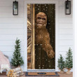 Bigfoot Christmas Door Cover Xmas House Decorations Xmas Holiday Front Door Cover Hilarious