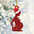 Pregnancy Red Squared Shape Ornament Xmas Tree Decorations Gifts For Pregnant Women