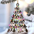 Pitbull Christmas Tree Shape Ornaments
