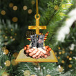 Jesus Hands Holding US Veteran Ornament Memorial Veteran Ornament Christmas Tree Decor