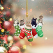 Cat In Sock Christmas Ornament Cute Holiday Tree Ornament Decor Christmas Gift For Cat Lovers