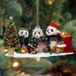 Panda Christmas Tree Ornament Cute Christmas Ornament Hanging Tree Xmas Decoration 2021