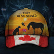 Animals They Also Served Poppy Canadian Flag Hat Retro Remembrance Animals War Served