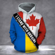 I Stand With Ukraine American Canada Flag Hoodie Support Ukraine American 2022 Merch
