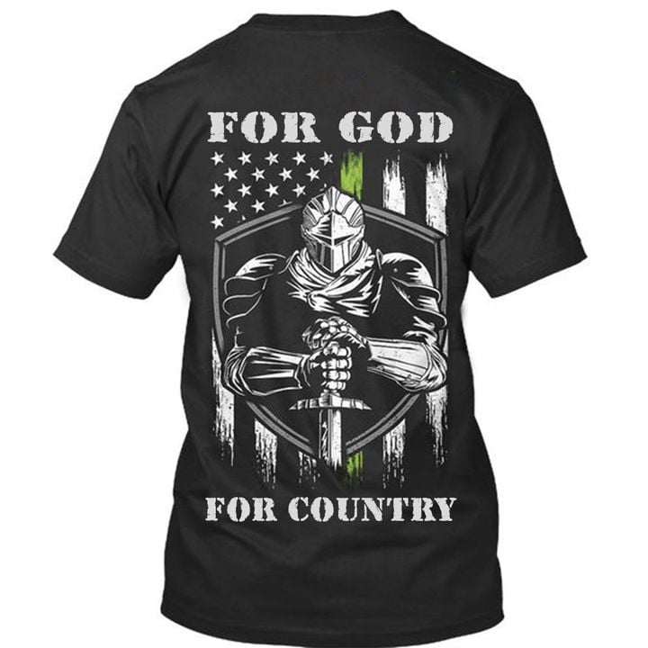 Thin Green Line For God For Country T-Shirt
