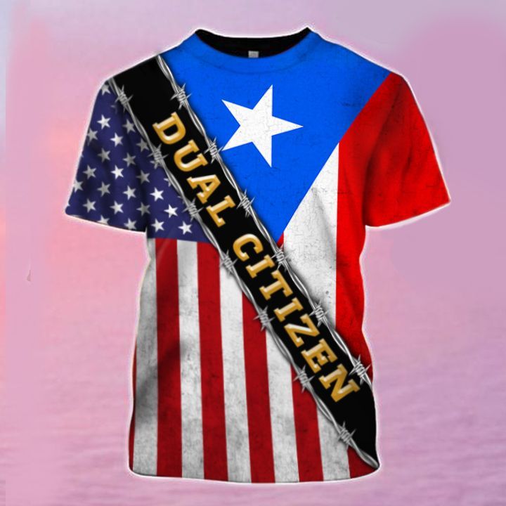 Puerto Rico Shirt Dual Citizen American Puerto Rican Flag Shirt Patriotic