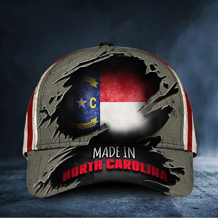 Made In 	North Carolina Hat Patriotic American Flag Cap Unique Gift Ideas For Dad