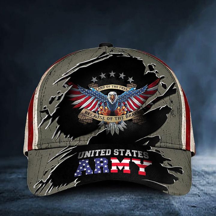 Eagle Land Off The Free US Army Ameican Flag Hat