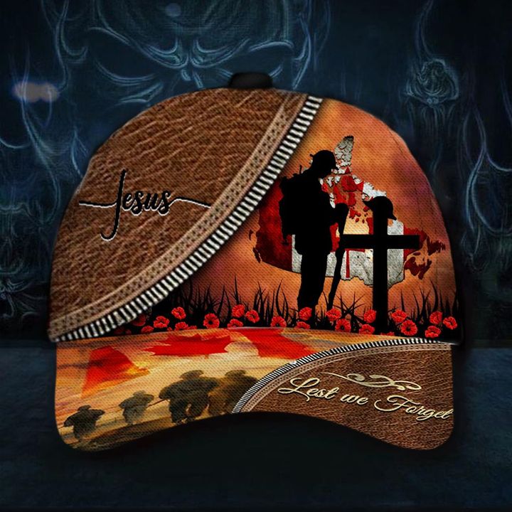 Jesus Lest We Forget Veteran Hat Honoring Canadian Military Cap Unique Gifts For Veterans
