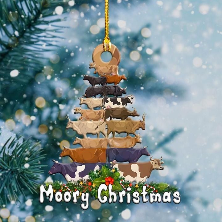Cattle Moory Christmas Shape Ornament