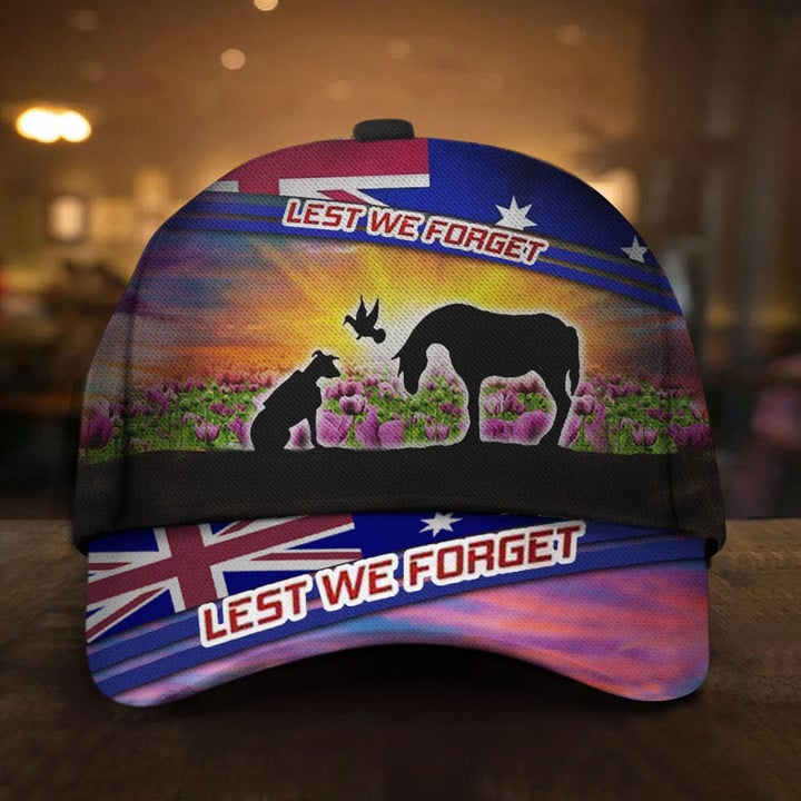 Animals Lest We Forget Australia Flag Hat Remembrance Animals Sacrificed Hats For Dad