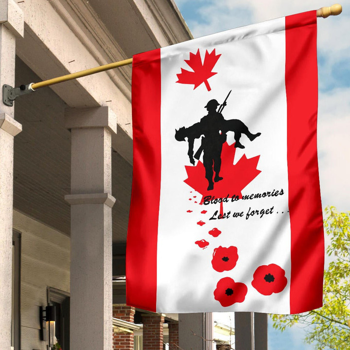 Veteran Poppy Blood To Memories Lest We Forget Canada Flag Honor Veterans Remembrance Day Flags