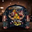 Firefighter 9 11 2001 Honor Brave Hat Eagle USA Flag Cap Vintage Patriot Fireman Memorial Gift