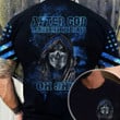 Thin Blue Line Skull After God Made Me He Said Oh Shirt T-Shirt Unique Mens Shirt Sayings