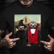 Sloth American Gothic Halloween Parody T-Shirt Funny Halloween Costume Shirt