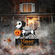 Dachshund Skeleton Happy Halloweenie Yard Sign Dog Owner Funny Halloween Sign Outdoor