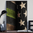 Thin Green Line Flag Poster Patriotic Honoring Our Military Men And Women Home Decor Gift