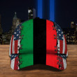 Pan African Flag And USA Flag Hat Afro American Flag Cap Merchandise Black History Month