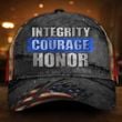 Integrity Courage Honor Blue Line Hat American Flag Cap Support Law Enforcement Men Women