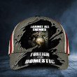 Marine Corps Hat Against All Enemies Foreign And Domestic Green Line USA Flag USMC Marine Gift