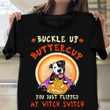 Pitbull And Pumpkin Buckle Up Buttercup Shirt Cute Halloween T-Shirts Gifts For Pitbull Lovers