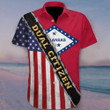 Arkansas Hawaiian Shirt Dual Citizen American Flag Arkansas State Clothing Unique Mens Gift