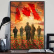 Soldiers Canadian Flag Poppy Poster Honor Our Military Soldier Veterans Remembrance Day 2021