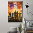 God Bless Our Troops France Flag Poster Honor Patriots French Military Soldiers Veterans