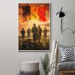 God Bless Our Troops Belgium Flag Poster Honor Military Soldiers Veterans Patriotic Decor