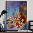 Jesus And Yorkie Christmas Poster