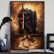 Knight Water Reflection Lion Poster Christian Wall Decor Wall Art For Living Room