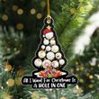 Golf All I Want For Christmas Is A Hole In One Ornament Golf Ball Xmas Tree Topper Xmas Decor