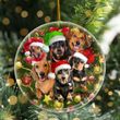 Dachshund Christmas Ornament Dog Christmas Tree Topper Xmas Tree Decorations