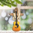 Guitar Cross Ornament Music Lover Christmas Tree Topper Best Gifts For Guitar Players