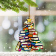 Books Christmas Tree Ornament Hanging Christmas Decor Presents For Book Lovers