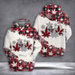 Cannabis Leaves Buffalo Red Stripes Hoodie Mens Christmas Clothes Xmas Gifts Idea