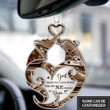 Personalized God Blessed The Broken Road Car Hanging Ornament Jesus Faith Car Mirror Hanging