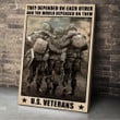 They Defend On Each Other U.S Veterans Canvas Vintage Veterans Day Poster Wall Decorating