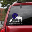 Animal They Also Served Purple Poppy Car Stickers Sacrifice Animal Remembrance Decals For Cars