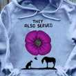 Animal They Also Served Purple Poppy T-Shirt Honor Sacrifice Animals War Remembrance Day