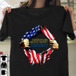 Stop War American Flag T-Shirt Patriotic Pray Peace No War In Ukraine Shirt Mens Womens