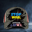 Stop War Spread Love American Flag Hat We Stand With Ukraine Merch Support For Ukraine