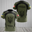 Personalized Canada Ukraine Shirt Mens Canadian Ukraine Ukraine Flag Trident T-Shirt
