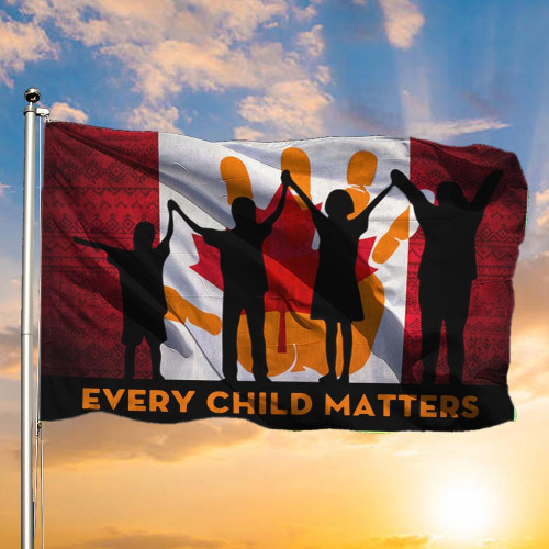 Every Child Matters Canada Flag Orange Shirt Day Merchandise Outdoor Decor