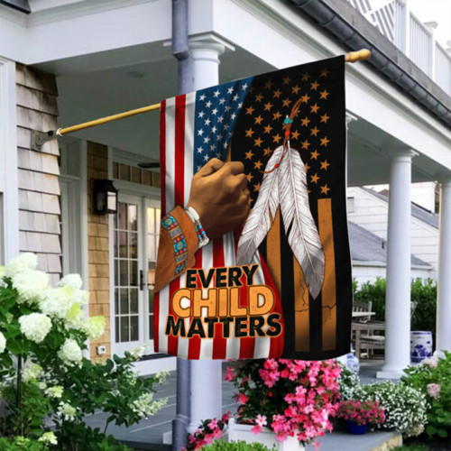 Every Child Matters American Flag Orange Shirt Day ​Front Door Decor For Canada Day