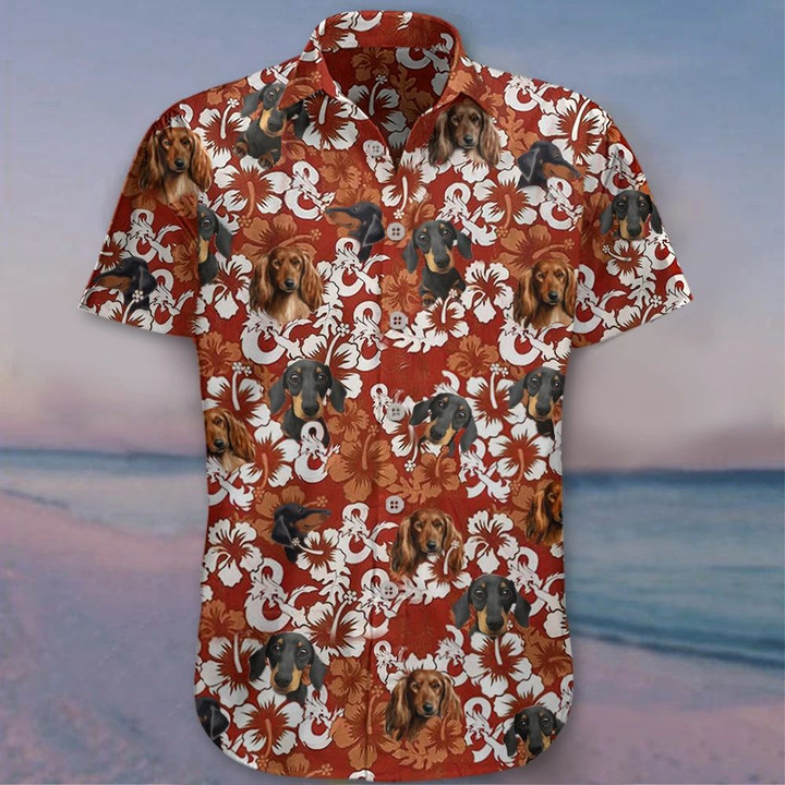 Dachshund D'd Hawaiian Shirt Red Dungeons - Dragons Dnd Hawaiian Shirt