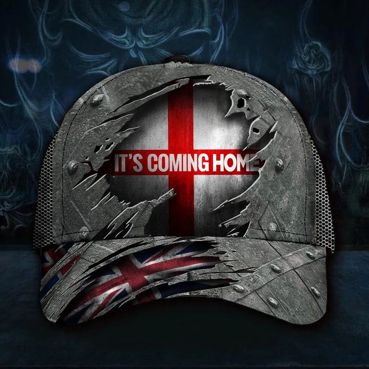 It's Coming Home England Flag Trucker Hat UK Flag Cap Support England Euro 2021 Merch