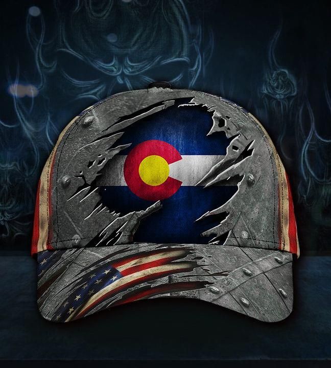 Colorado State Flag Hat 3D Printed American Vintage Hat Proud Colorado Cap Gift Idea For Him (1C)