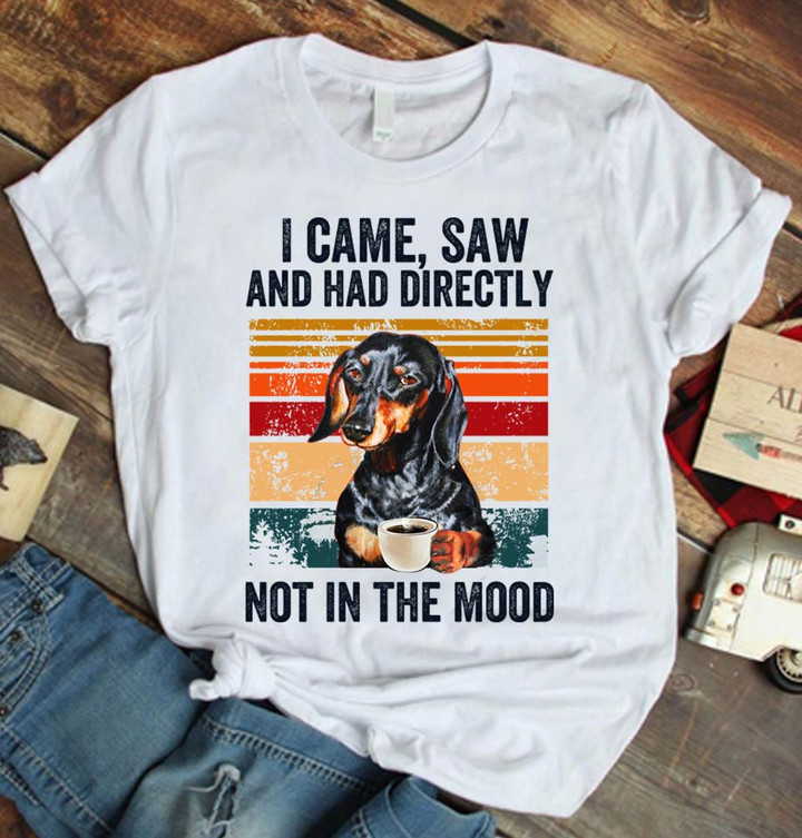 Dachshund I Came Saw And Had Directly Not In The Mood Shirt Funny Dog Shirt With Sayings